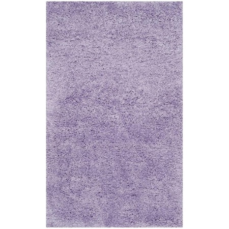 Safavieh Shag Power Loomed Small Rectangle Rug, Lilac, 3 x 5 ft. SG151-7272-3